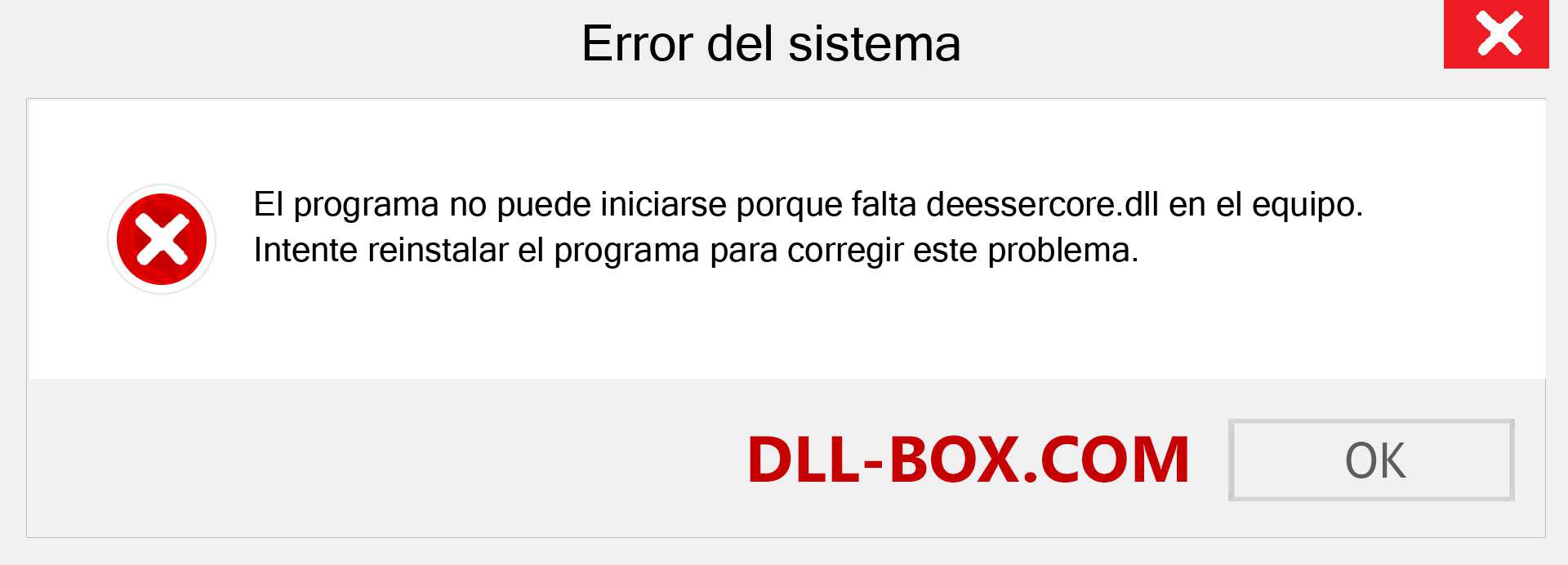 ¿Falta el archivo deessercore.dll ?. Descargar para Windows 7, 8, 10 - Corregir deessercore dll Missing Error en Windows, fotos, imágenes